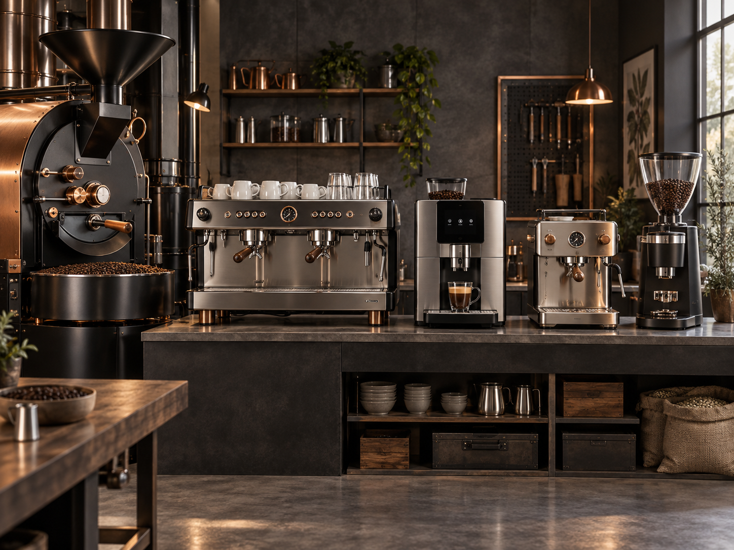 Torréfacteur, machines à café et moulins